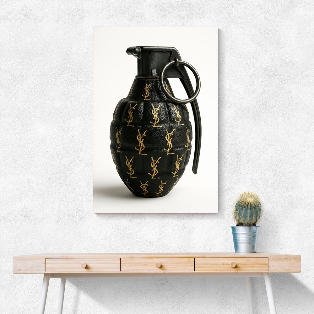 Saint Laurent Fashion Inspired Grenade Wall Art  